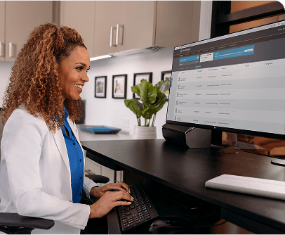 Automatic patient data retrieval, available with Pro plan.